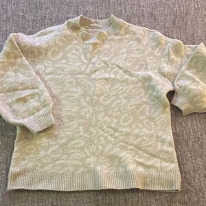 Elegant Cream Patterned Women's Sweater
